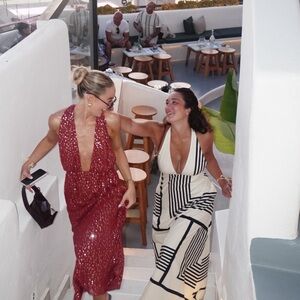 Red Sequin Halter Dress (Boutique)